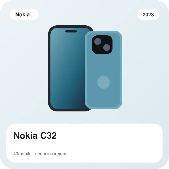 Nokia C32 — изображение модели телефона