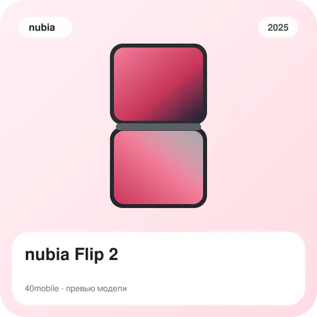 nubia Flip 2 — изображение модели телефона