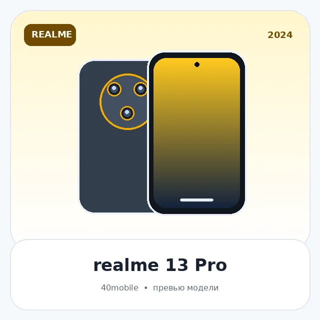 realme 13 Pro — изображение модели телефона