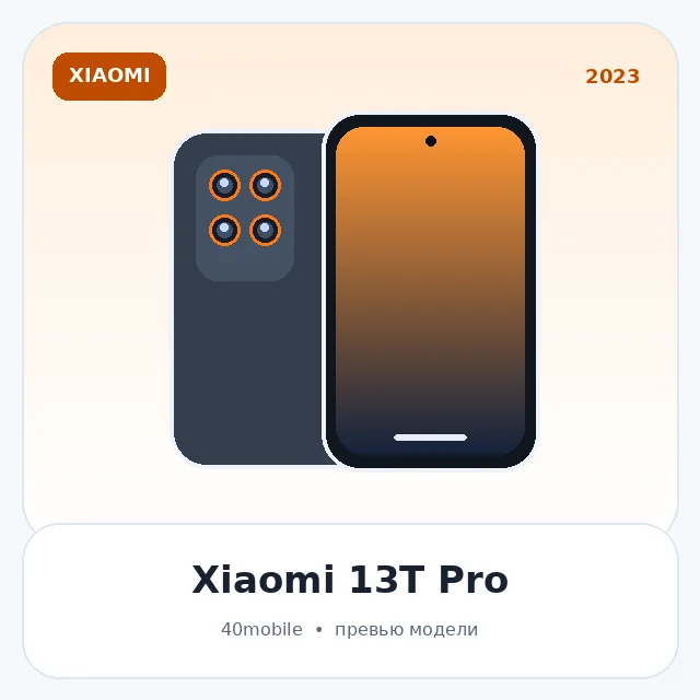 Xiaomi 13T Pro — изображение модели телефона