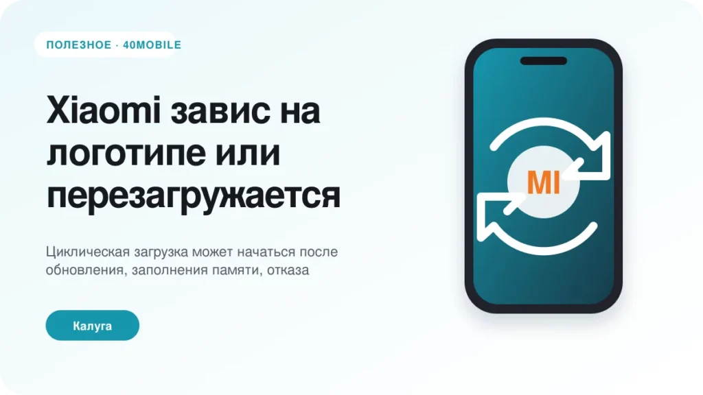 Xiaomi завис на логотипе или перезагружается по кругу — полезная статья 40mobile в Калуге