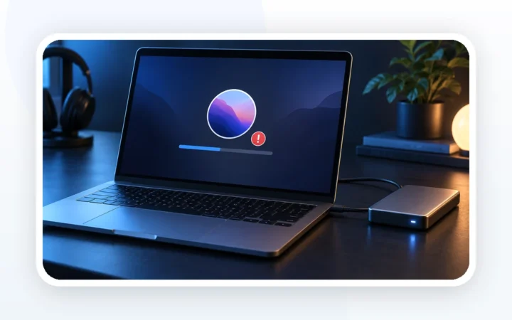 Иллюстрация к статье «MacBook не устанавливает обновление macOS: как подготовить диагностику»