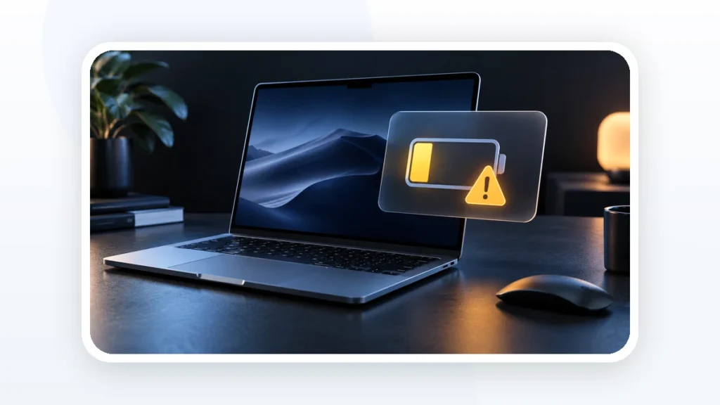 Иллюстрация к статье «MacBook просит «Обслуживание аккумулятора»: как понимать сообщение»