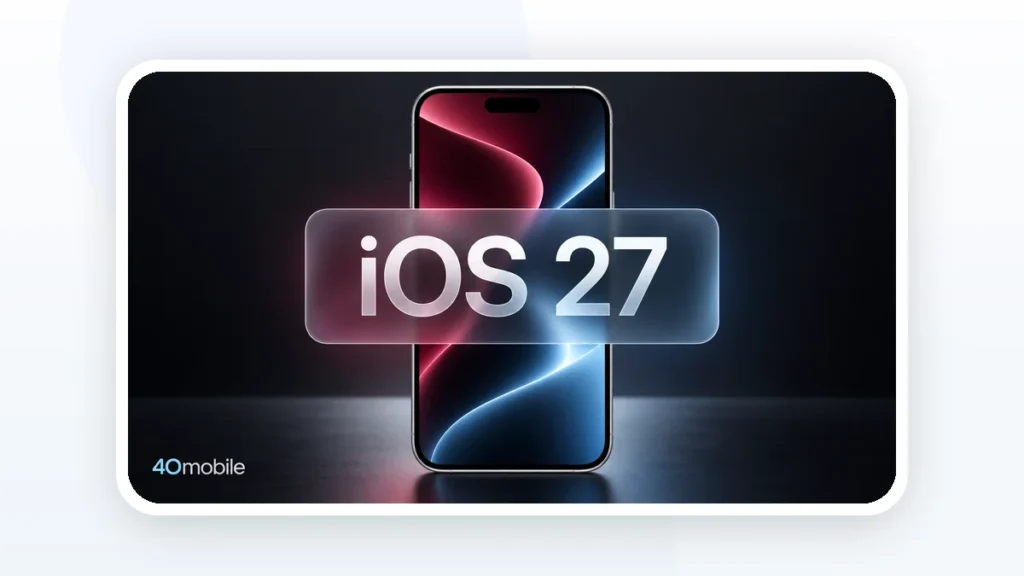 Редакционная иллюстрация: новые iPhone и iOS 27