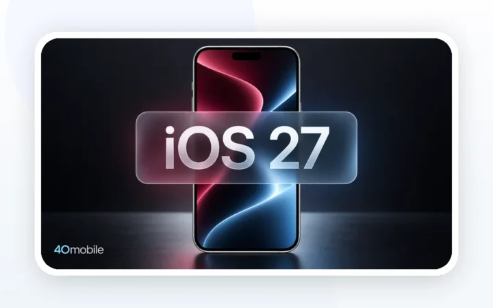 Редакционная иллюстрация: новые iPhone и iOS 27