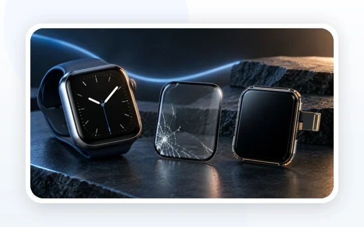 Иллюстрация к статье «Переклейка стекла Apple Watch: когда можно сохранить дисплей»