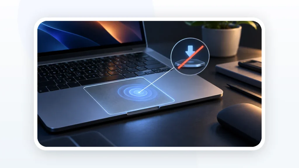 Иллюстрация к статье «Трекпад MacBook перестал нажиматься: настройки или механическая проблема»