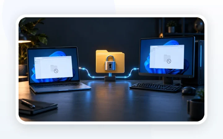Иллюстрация к статье «Windows не видит общий сетевой каталог: что проверить без отключения защиты»